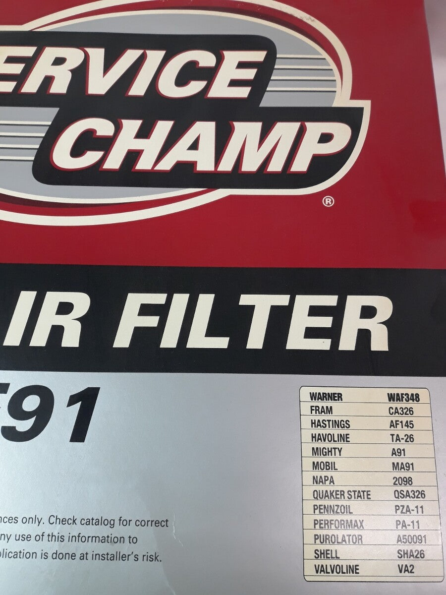 NEW SERVICE CHAMP Air Filter AF91/ WAF348/ CA326