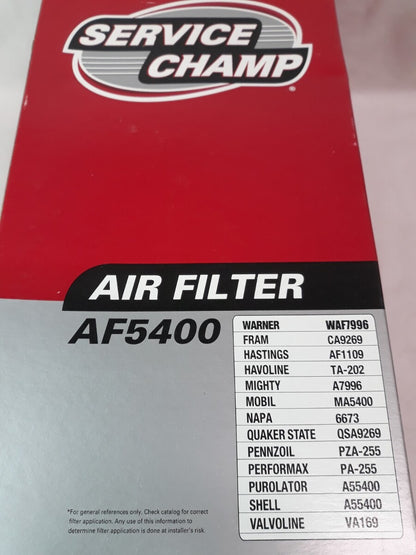 NEW SERVICE CHAMP Air Filter AF5400/ WAF7996/ CA9269