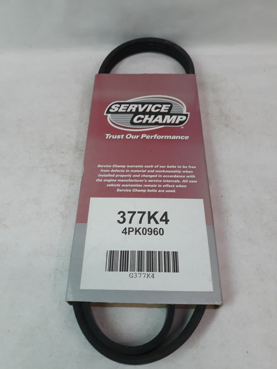 NEW SERVICE CHAMP Serpentine Belt 377K4/ 4PK0960
