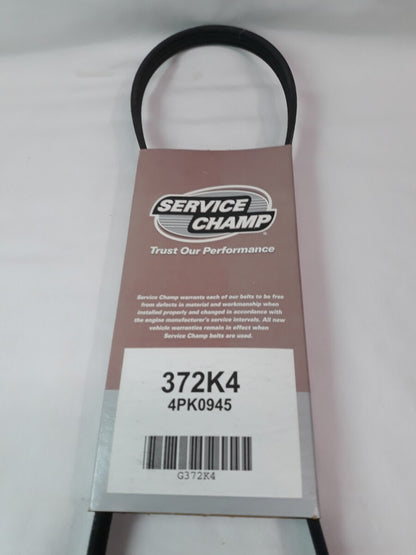 NEW SERVICE CHAMP Serpentine Belt 372K4/ 4PK0945