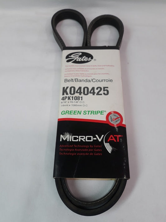 NEW GATES Serpentine Belt K040425 4PK1081 9/16"X43-1/8" O.C