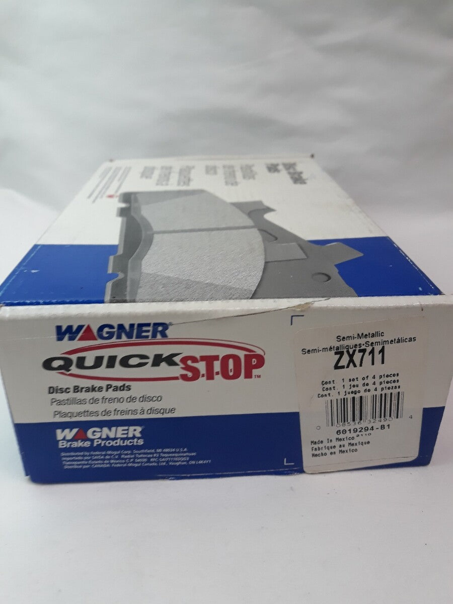 NEW WAGNER QUICK STOP Semi-Metallic Disc Brake Pads Ref# ZX711