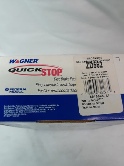 NEW WAGNER QUICK STOP NAO Ceramic Disc Brake Pads Ref# ZD562