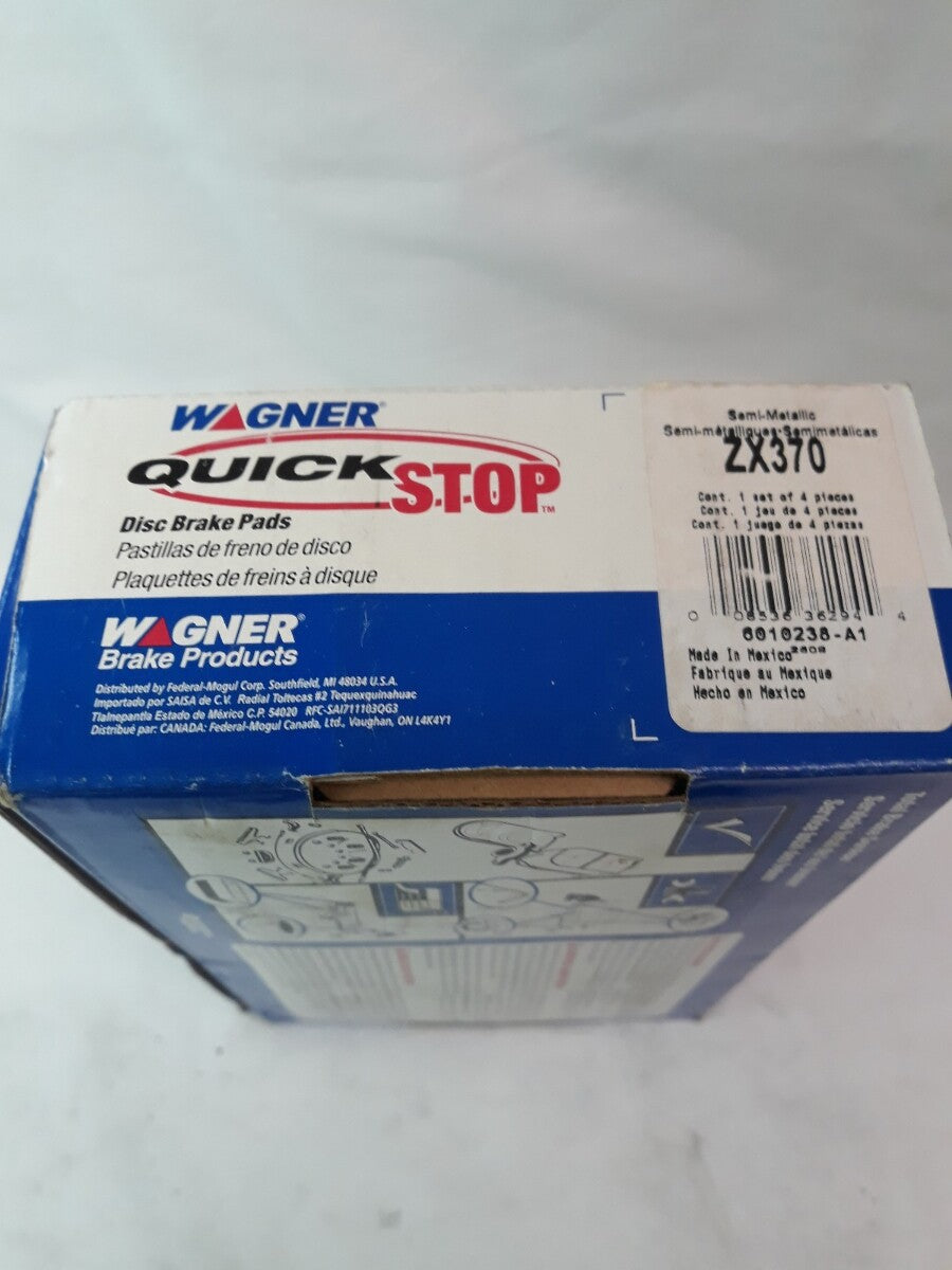 NEW WAGNER QUICK STOP Semi-Metallic Disc Brake Pads Ref# ZX370