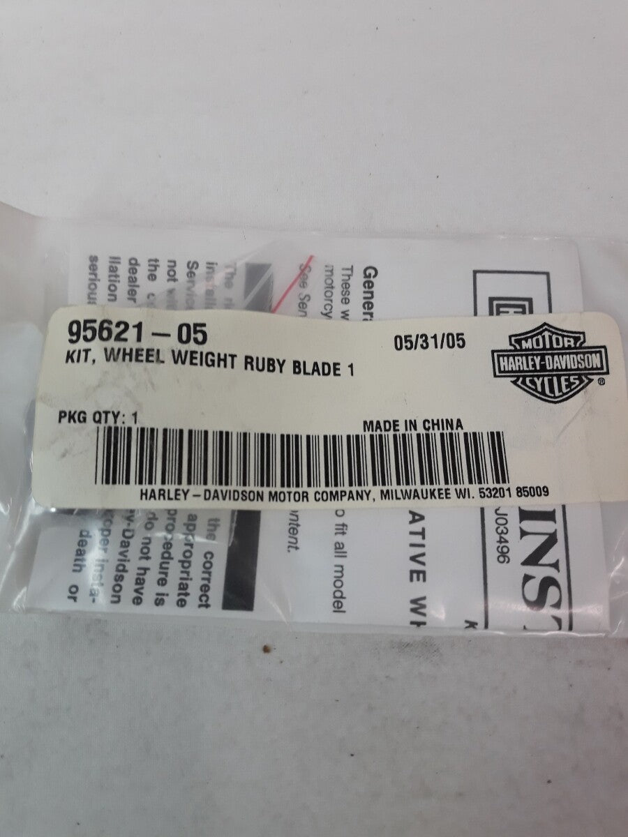 NEW HARLEY DAVIDSON Lot of 2 Ruby Blade 1 Wheel Weight Kit 1/2oz Ref# 95621-05