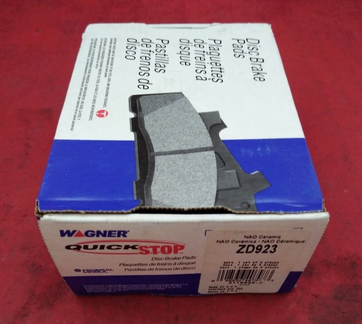 NEW Wagner / Quick Stop Disc Brake Pads ZD923 / 1 Set of 4 Brake Pads