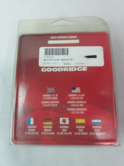 NEW GOODRIDGE Stainless Steel Universal Brake Line Ebony 52" Ref# 11352-E