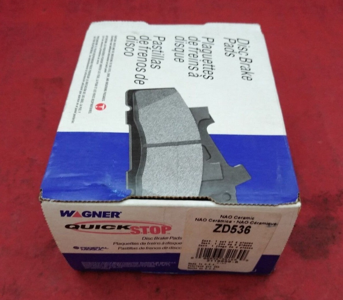 NEW Wagner / Quick Stop Disc Brake Pads ZD536 / 1 Set of 4 Brake Pads