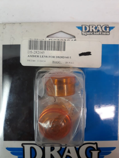 NEW DRAG SPECIALTIES Pack of 2 Amber Lens For DS282040/1 Part# DS-282045