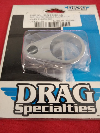NEW Drag Specialties 1-1/4" CHROME DIE-CAST CABLE CLAMP / DS 223046