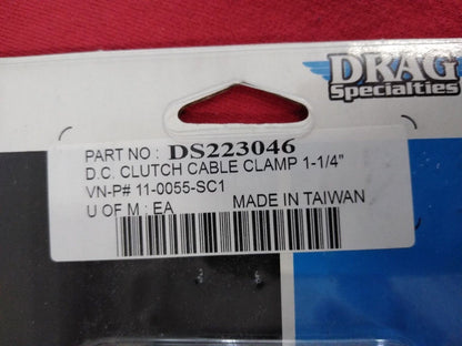 NEW Drag Specialties 1-1/4" CHROME DIE-CAST CABLE CLAMP / DS 223046