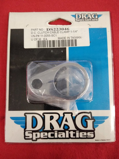 NEW Drag Specialties 1-1/4" CHROME DIE-CAST CABLE CLAMP / DS 223046