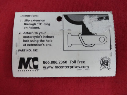 NEW MC Enterprises Helmet Lock Set of 2 / MC492 Chrome