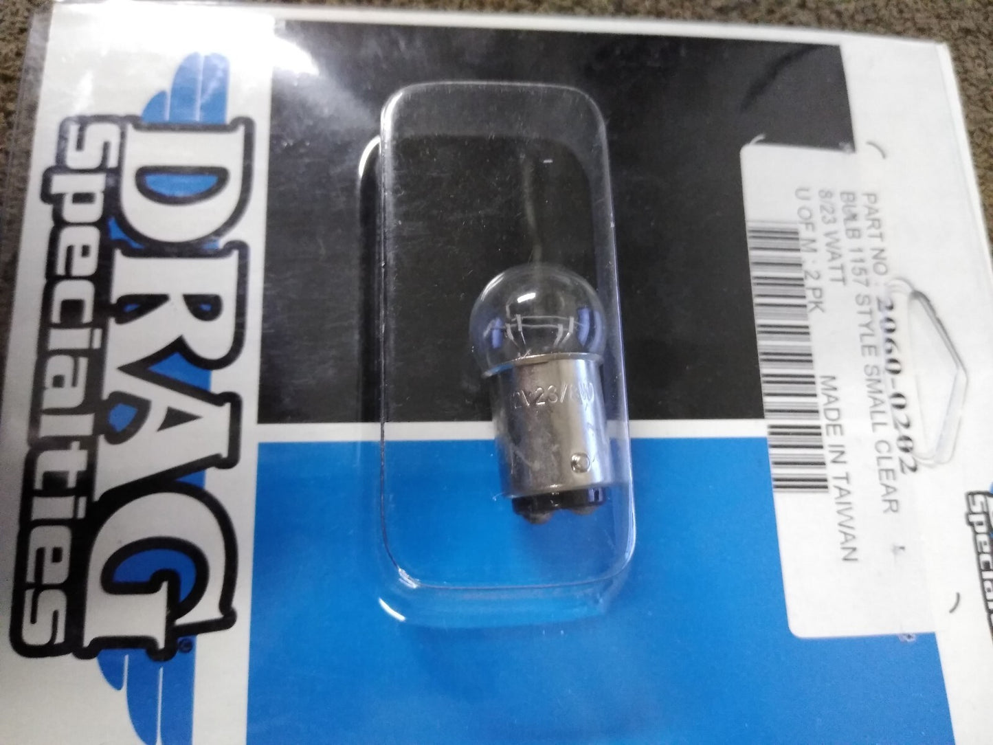 NEW Drag Specialties Bulb 1157 Style Small Clear 8/23 Watt / 2060-0202