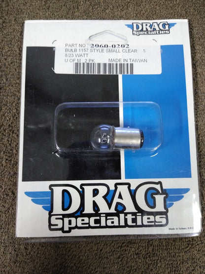 NEW Drag Specialties Bulb 1157 Style Small Clear 8/23 Watt / 2060-0202