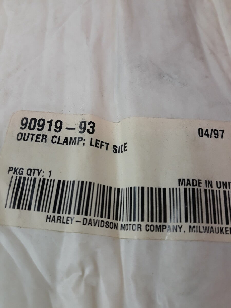 NEW HARLEY DAVIDSON Left Side Outer Clamp Part# 90919-93