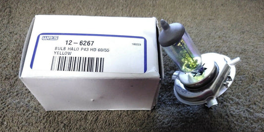 NEW WPS Halo Yellow/Gold Bulb P43 Harley Davidson H4 / 60/55W / 12V / 12-6267