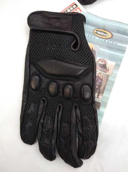 New HELD Gloves / Air 2112 / Black / Leather and Mesh / Motorrad / Size: 7S