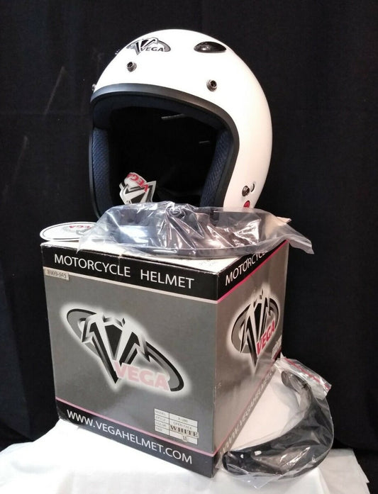 NEW Vega X-280 Motorcycle Open Face Helmet 8000-045 / White / Size: XL SnapVisor