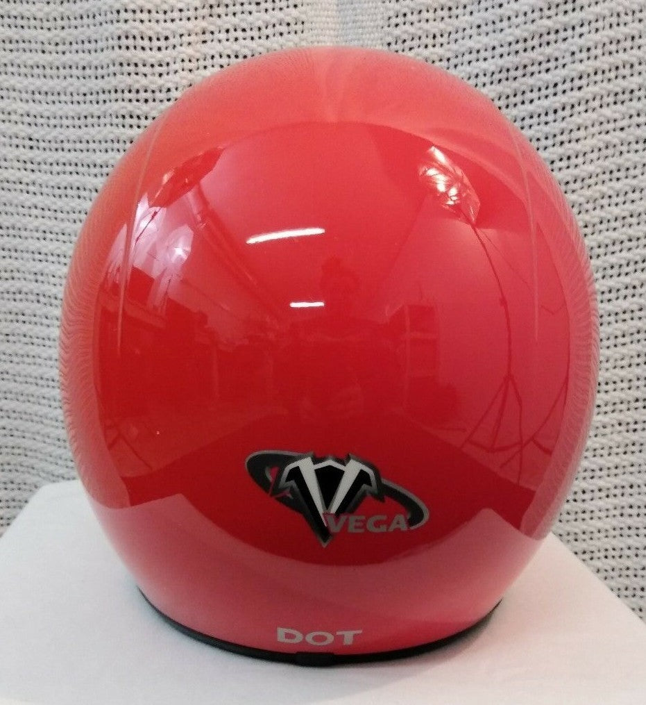 NEW Vega X-280 Motorcycle Open Face Helmet 8000-045 / RED / Size: M NoVisor