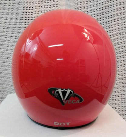 NEW Vega X-280 Motorcycle Open Face Helmet 8000-045 / RED / Size: M NoVisor