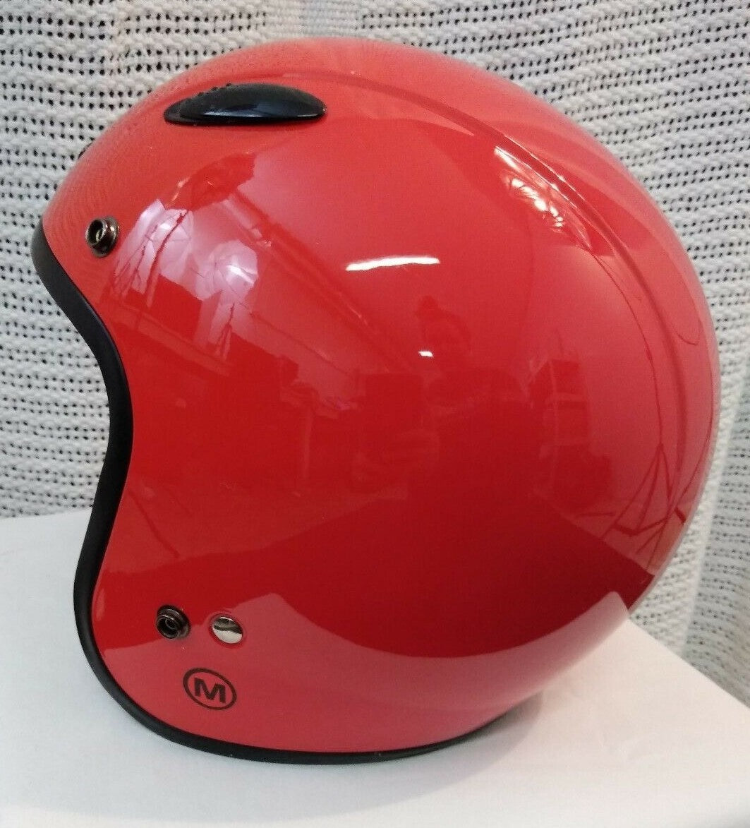 NEW Vega X-280 Motorcycle Open Face Helmet 8000-045 / RED / Size: M NoVisor