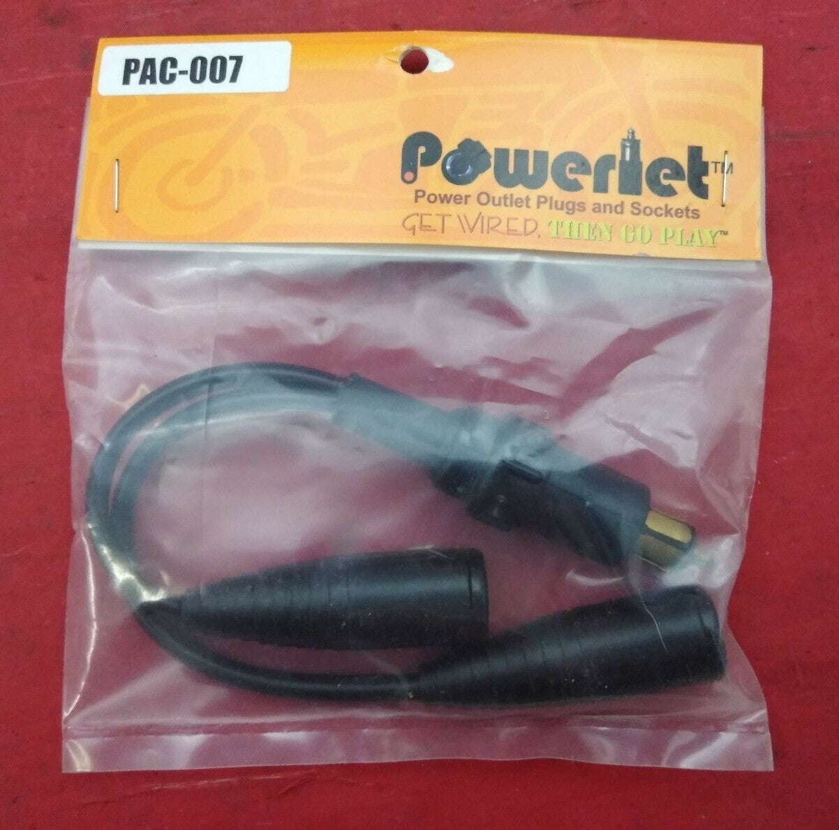 NEW Powerlet (PAC-007) Powerlet Straight Plug to Two Powerlet Sockets Y Cable