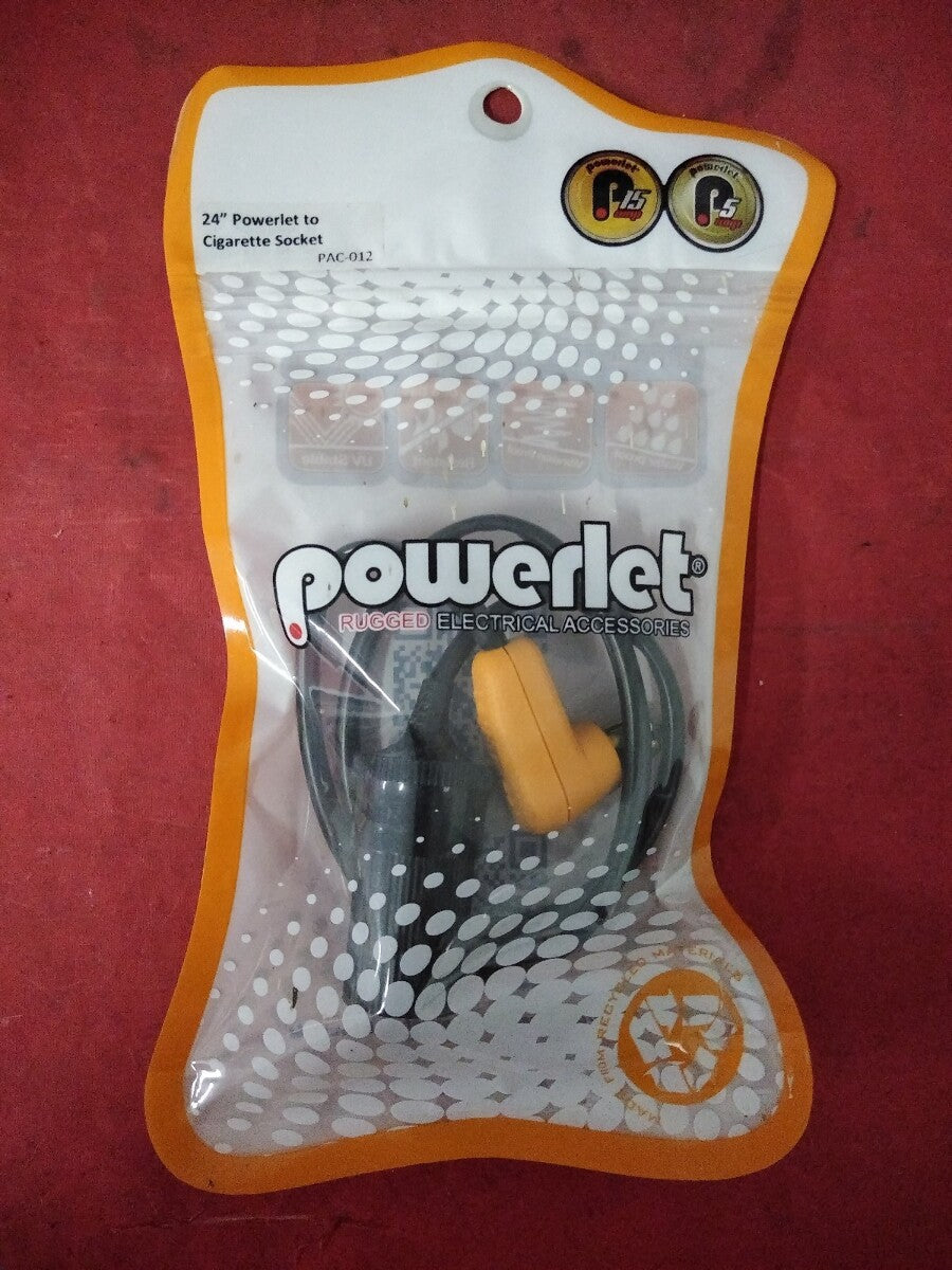 NEW Powerlet Low Profile to Cigarette Socket 24" Cable PAC-012