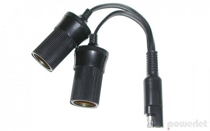 NEW Powerlet	 SAE Y-Cable To Dual Cigarette Socket PAC-030