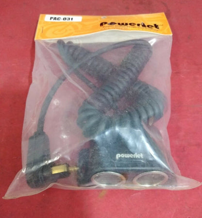 NEW POWERLET PAC-031 Low Profile Dual Cigarette Socket 24" Coil Cable