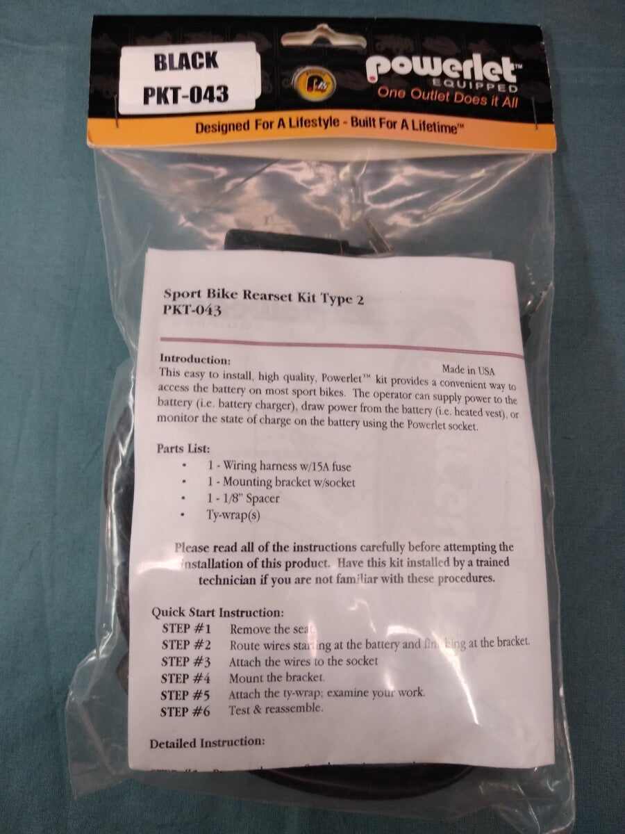 NEW Powerlet Motorcycle Type-2 Rearset Kit PKT-043
