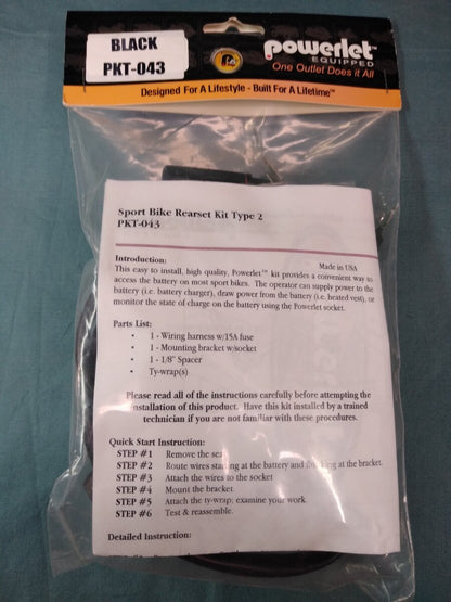 NEW Powerlet Motorcycle Type-2 Rearset Kit PKT-043