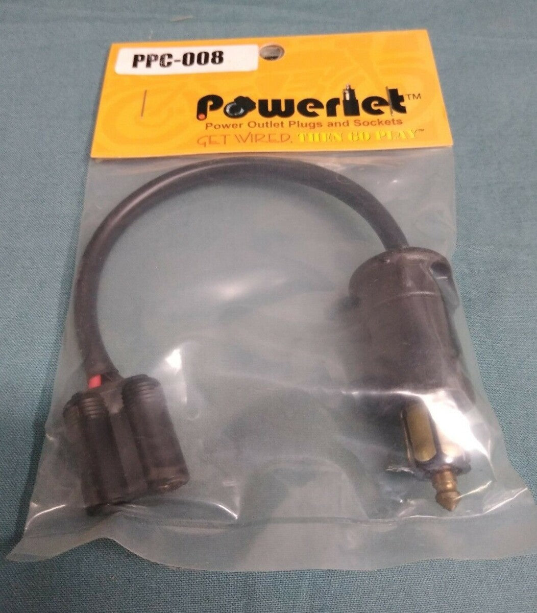 NEW Powerlet Motorcycle 2 Port Cigarette Lighter Replacement PPC-008