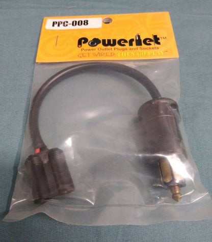 NEW Powerlet Motorcycle 2 Port Cigarette Lighter Replacement PPC-008