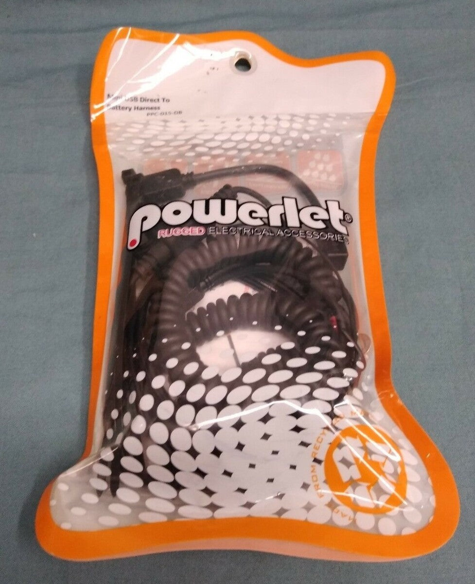 NEW Powerlet Motorcycle Mini USB To Battery Harness PPC-015-DB