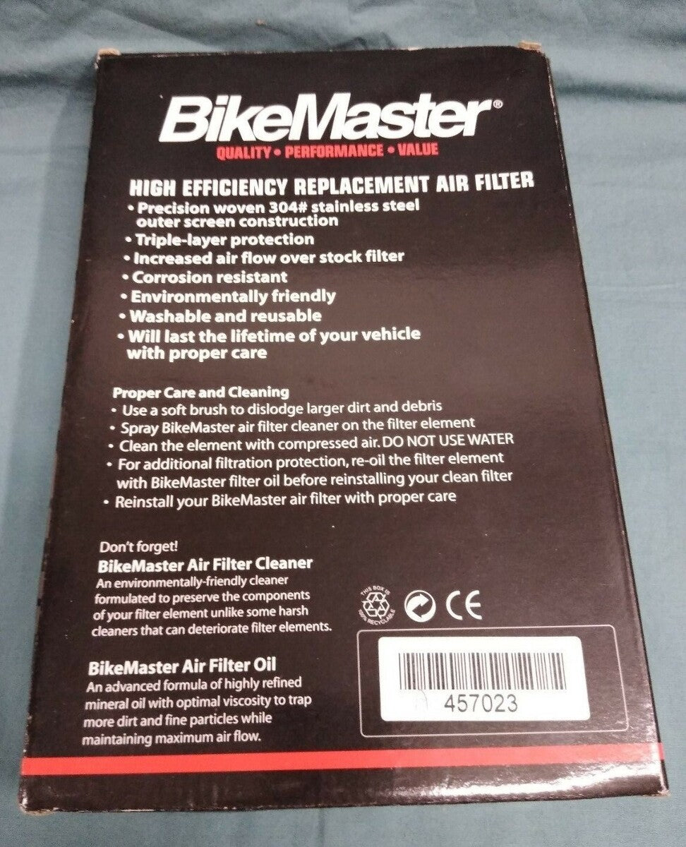 NEW BikeMaster Motorcycle High Efficiency Replacement Air Filter 45-7023