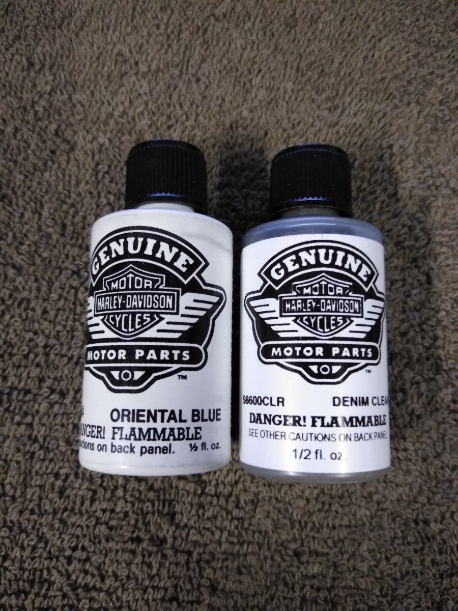 NEW Harley Davidson Touch Up Paint Kit /94034 Oriental Blue & Clear Denim