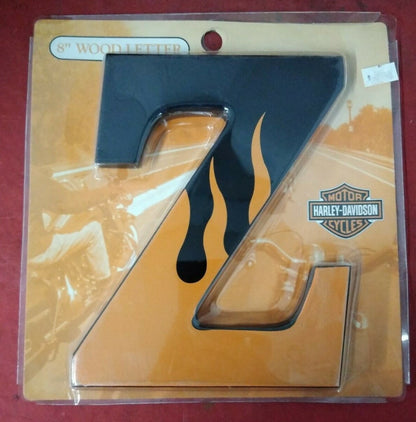 NEW Harley Davidson 8" Wooden Flame Letters " Z "