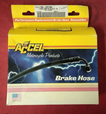 NEW ACCEL Front Brake Hose 4" Over Stock Length DS-222155 / 6106 For H-D