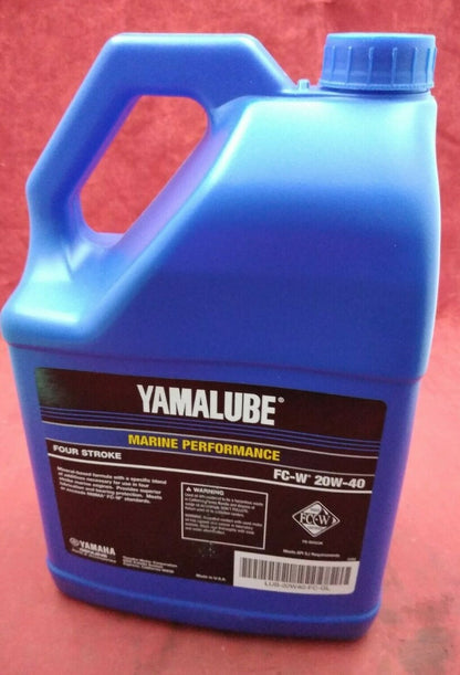 NEW Yamalube Marine Performance Four Stroke FC-W 20W-40 1 Gallon LUB-20W40-FC-GL
