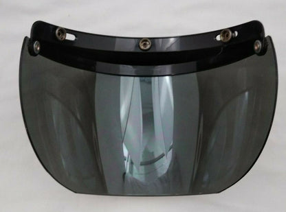 New ECHO 3 Snap Half Helmet Face Shield Visor / Hard Coated Mirrored Smoke