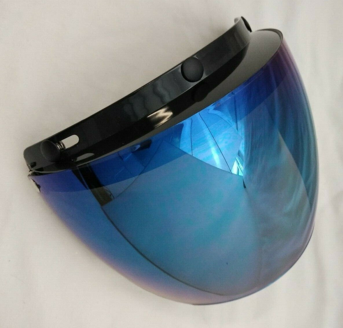 New ECHO 3 Snap Half Helmet Face Shield Visor / Blue Mirror / 02-212