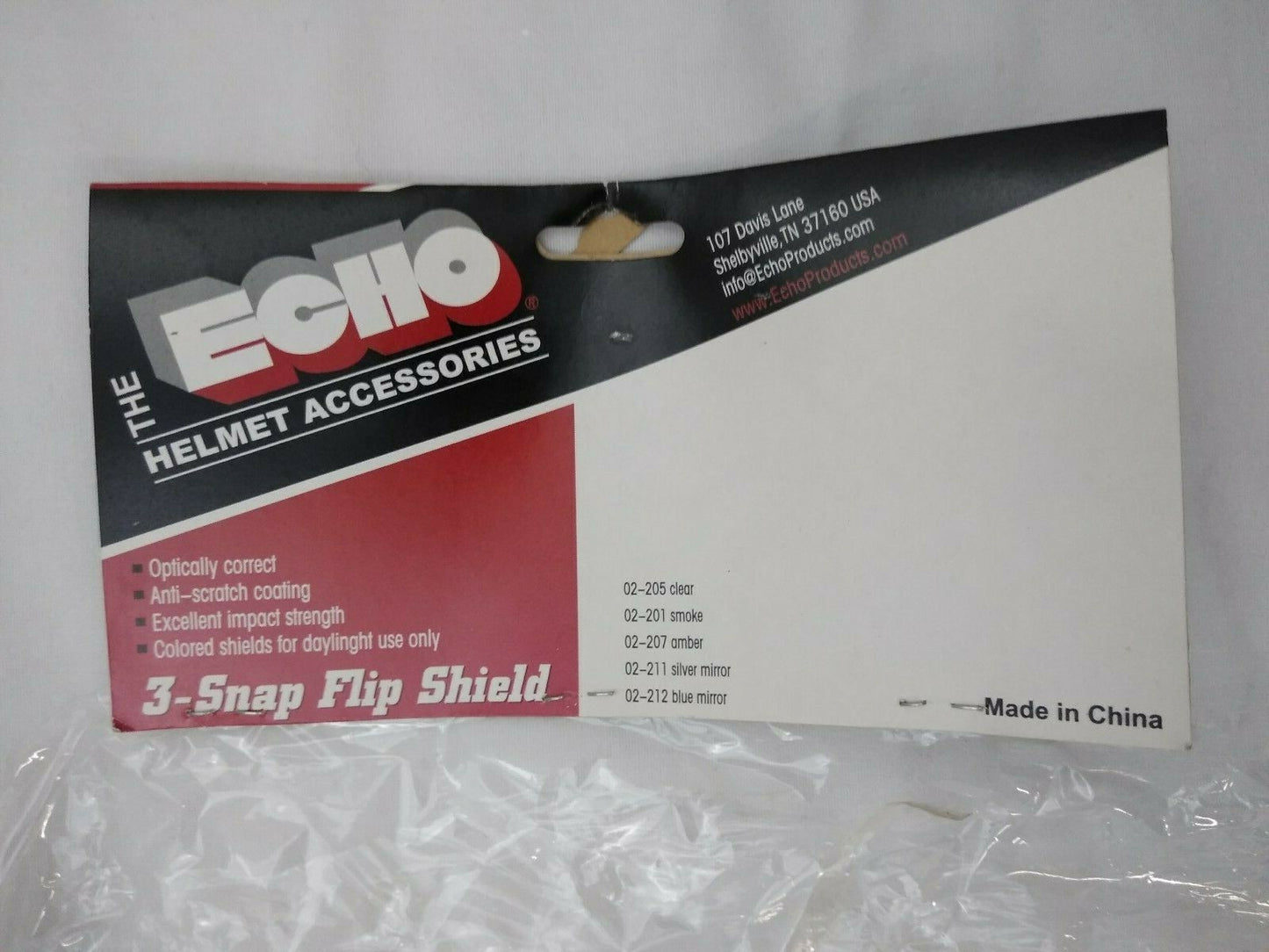 New ECHO 3 Snap Half Helmet Face Shield Visor / Blue Mirror / 02-212