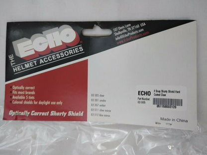 New ECHO Universal 3 Snap Shorty Shield / Visor / Blue Mirror / 02-312