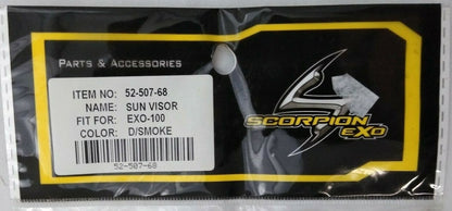 New Scorpion EXO Face Shield Visor / 52-507-68 / Dark Smoke / Fits: EXO-100