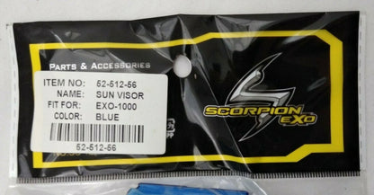 New Scorpion EXO Face Shield Visor / 52-512-56 / Blue / Fits: EXO-1000