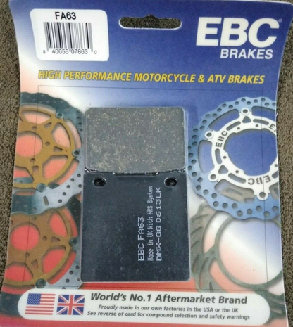 NEW EBC Brakes for Motorcycle / ATV / High Performance / Organic / FA63