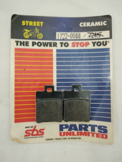 NEW Parts Unlimited SBS Street Brakes / Ceramic / 1722-0088 / 724HF