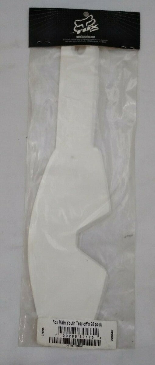 NEW FOX Main Youth Tear Offs / Pack of 25 / 30-175FX