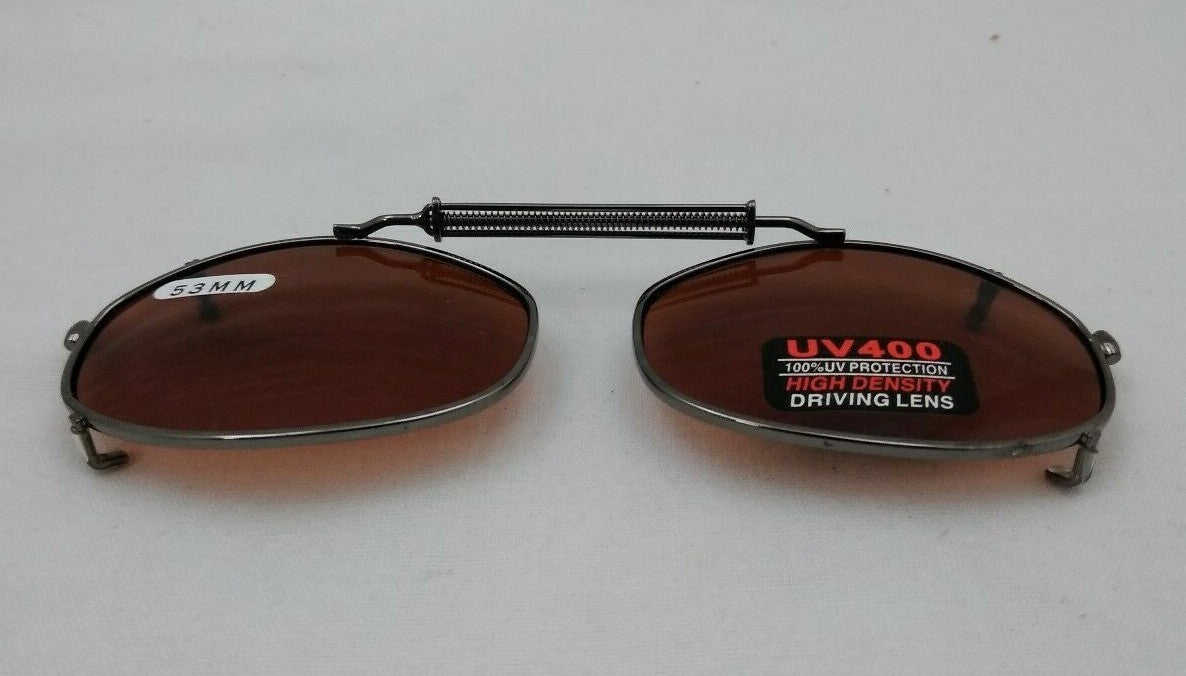 NEW DRIVING UV Eye Protection Clip on Sunglasses / 53MM / 19753